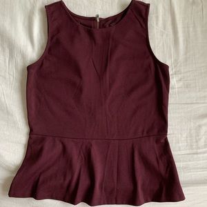 LOFT Peplum Tank, Size SP